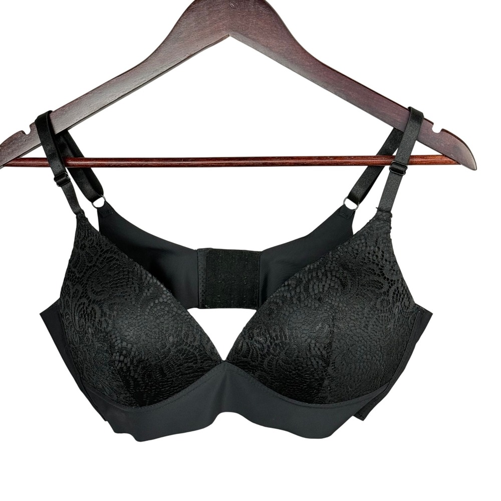 Prima‎ Valentina Lace Underwire Bra 36C Black Full Coverage Style MR891107